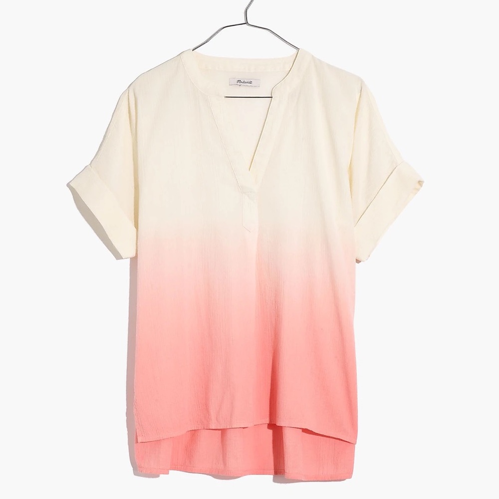 Madewell Lakeline Popover Shirt Dip Dye